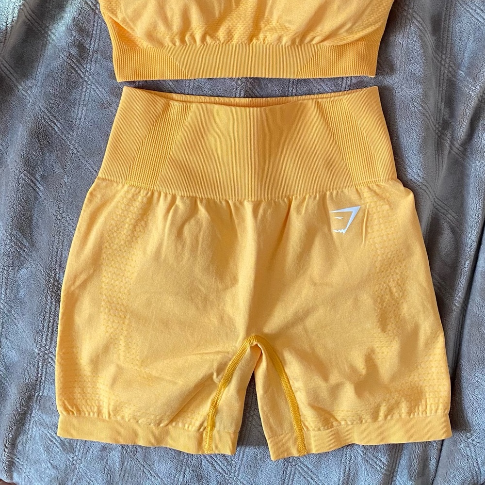 Gymshark Vital Seamless 2.0 Yellow Marl Shorts